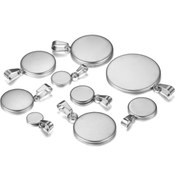 Resim 10 Adet Paslanmaz Çelik 6-30mm Cabochon Taban Ayarı Bezel Boş Şanslar Kolye DIY Takı Yapım Malzemeleri Aksesuarları 