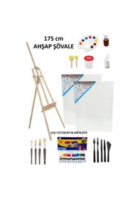 Resim Yağlı Boya Resim Başlangıç Seti - Şövale Tuval Yağlı Boya Palet S 