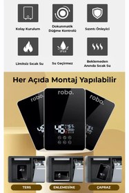 Resim ROBO Dijital Akıllı Şofben - (DUŞ BAŞLIĞI HEDİYELİ) 
