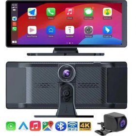 Resim Butik Bfs 4K Ultra Araç Içi Ön ve Arka Kameralı Ekran Hd 2 Kameralı Torpido Üstü Araç Multimedya 