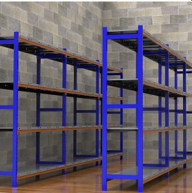 Resim 5 Katlı 3'lü Depo Rafı - 300-350 Kg Taşıma Kapasiteli Hafif Rack Raf 60x120x200 Cm Çok Renkli 