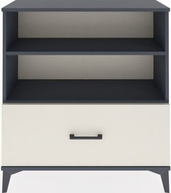 Resim Arges Şifonyer 2 Raflı Tek Çekmeceli 88x30x96 Antrasit-aytaşı Antrasit 