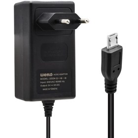 Resim WEKO 5 VOLT - 3 AMPER MICRO USB UÇLU YERLİ ÜRETİM PRİZ TİPİ ADAPTÖR 