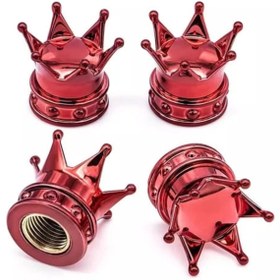 Resim 3EGROUP Kral Tacı Alüminyum Sibop Kapağı Kırmızı 