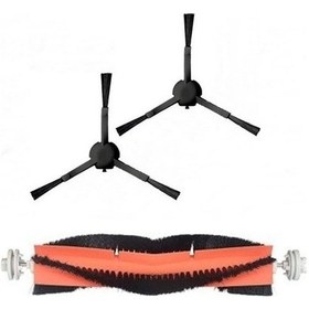 Resim srfn ticaret 1c Vacuum Mop Uyumlu 2li Siyah Yan Fırça ve 1li Ana Fırça 