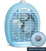 Resim KUMTEL Fanlı Isıtıcı Termostatlı 2000 W LX-6331 T Mavi Kumtel