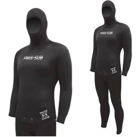 Resim Free-Sub 9mm Karadeniz Yamamoto39 Siyah Profesyonel Scuba Tüplü Dalış Elbisesi - 3XL 