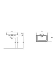 Resim Lucco Stance 60 CM Konsollu Dikdörtgen Lavabo Beyaz 