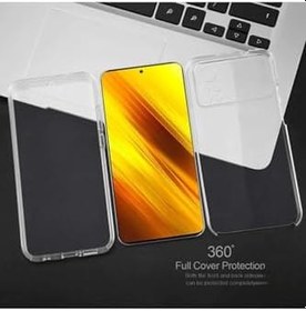 Resim Xiaomi Poco X4 Kılıf Şeffaf 360 Ön Arka Korumalı Silikon ile uyumlu 