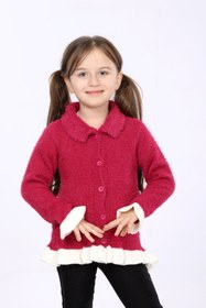 Resim Cloudy Kids Kız Çocuk Regular Fit Gömlek Yaka Düğmeli Hırka 