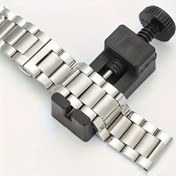 Resim 1 adet Mini Saat Tamir Aracı, Saat Ayarlayıcı, Plastik Saat Mekanizması, Saat Kayışı Ayarlayıcı, Uzunluk Değiştirme, Saat Sökme, Saat Kayışı Çıkarıcı, Yedek Pim ile 