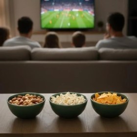 Resim 3'lü Rustik Seramik Kase Seti, Krem Benekli Tasarım Çerezlik ve Kahvaltılık, Çok Amaçlı Derin Sosluk Takımı, Modern Çiftlik Evi Tarzı Dekoratif Sunum Kaseleri 