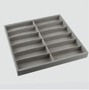 Resim Aydın Decor Yerli Üretim Havana Model Süet Kumaş Füme Renk 36-38 Cm Çekmece Ici Gözlük Standı 