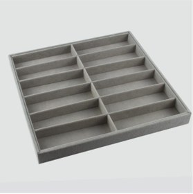 Resim Aydın Decor Yerli Üretim Havana Model Süet Kumaş Füme Renk 36-38 Cm Çekmece Ici Gözlük Standı 