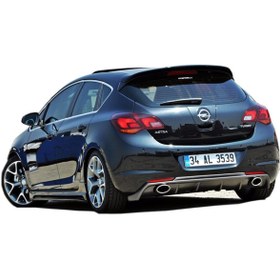 Resim ps dizayn Opel Astra J Hb (2011-2013) Makyajsız Arka Tampon Eki - Difüzör (plastik) 