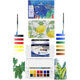 Resim Glance Daler Rowney Aquafine Sulu Boya Seti 12'li 