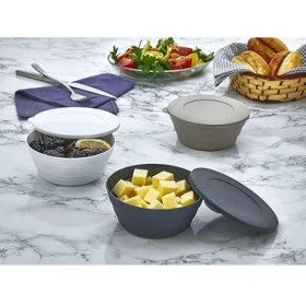 Resim 6 Adet Plastik Saklama Kabı Kahvaltılık Çerezlik 350 ml 