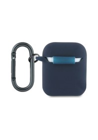 Resim Apple Uyumlu AirPods Kılıf Redbull Lisanslı Baskı Logolu Askı Aparatlı Silikon Kapak Lacivert 