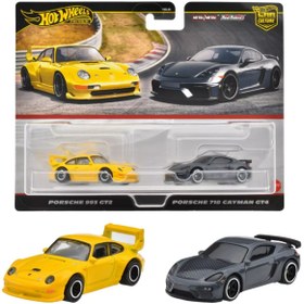 Resim HOT WHEELS Premium Car Culture Porsche 993 GT2 & Porsche 718 Cayman GT4 2'li Porsche 