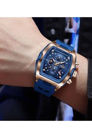 Resim GÜMRÜK MARKET LİGE ERKEK KOL SAATİ DİKDÖRTGEN SPOR KOL SAATİ KRONOGRAF KUVARS 