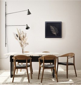 Resim Zekupp Yaprak Temalı Ahşap Tablo, Duvar Dekorasyonu El Yapımı Tab (480099809) 