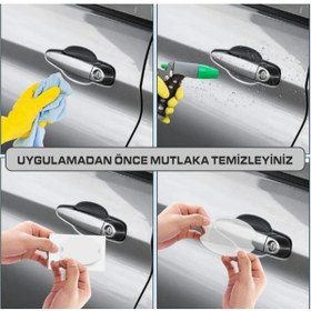 Resim Üniversal Peugeot 206 Araçları için Uyumlu Kapı İçi Çizik Önleyi Seti 8'li 
