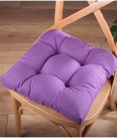 Resim Altınpamuk Altınpamuk Lüx Pofidik Mor Sandalye Minderi Özel Lüx Dikişli Bağc 