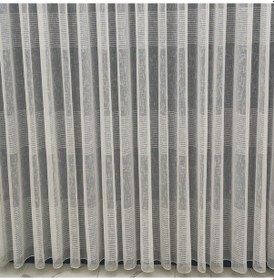 Resim Tül Perde Sıralı Çizgili Natural Keten Tül Ütü Sezmez Yeni Sezon Tül Perde 1x2.5 Orta Pileli Tül Perde 