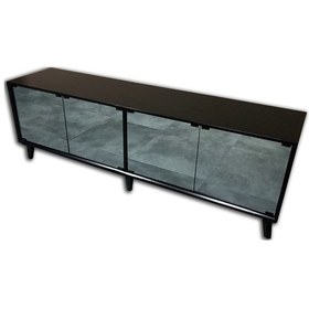 Resim Bengimobilya Tv Sehpası Modern Konik Aynalı Parlak Gri Modern Tarz Kayın Torn 