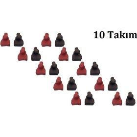 Resim 10 Takım Kurşun Akü Kutup Başı Koruma Lastiği Kapak 