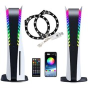 Resim Ps5 İçin Rgb Işık Şeritleri 8 Renk Uzaktan Kumandalı Çoklu Dekorasyon Led Işıklar 