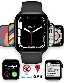 Resim Technodia Dt No 1 Watch 7 Akıllı Saat Serisi Tam Ekran Nfc Gps Takip Bt Arama Aranma Mesaj Okuma Siri Kontrol 