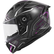 Resim Givi 50.8 Kapalı Motosiklet Kaskı Mat Siyah -Titanyum - Fuşya 