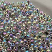 Resim 130 adet Premium 4mm Iridescent Cam Boncuklar, Ultra-Şeffaf Gökkuşağı Etkisi - DIY Bileklikler, Küpeler & Takı Yapımı için İdeal, 10g Paket, Bilezikler için Süsler 