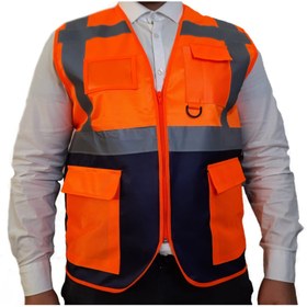 Resim HanedanAvm Reflektörlü Cepli Iki Renkli Mühendis Ikaz Yeleği Beden -xxl- 