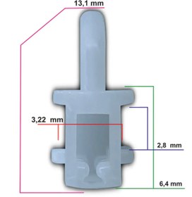 Resim MEFAUTO Volvo Man Iveco Uyumlu Tır Perde Ray Kornişi Klipsi ( 50 Adet ) 
