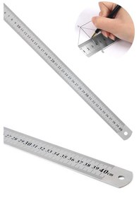 Resim Paslanmaz Çelik Cetvel 40cm Metal 