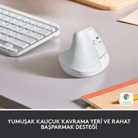 Resim Logitech Lift Kablosuz Ergonomik Dikey Gül Mouse 