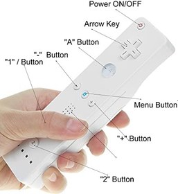 Resim YOYIAG Wii Controller Wii uzaktan kumandaları, beyaz, kablosuz uzaktan kumanda, oyun kumandası uyumlu, silikon kılıflı Wii Controller, Wii/WiiU konsolu için Wii uzaktan kumanda 