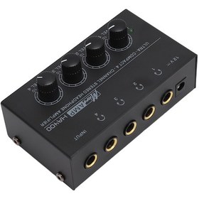 Resim Tenfowee 4 Kanal Kulaklık Amfi - Stüdyo/sahne İçin Bağımsız Ses Kontrolü, Ultra Düşük Gürültü, Altın Kaplı Bağlantı 100-240v Diğer 