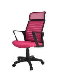 Resim Mobilyakeyfi Bürocci Likya Plastik Ayaklı Çalışma Koltuğu-Pembe File-2284B0548 