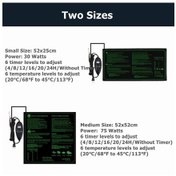Resim Sones 20 X 10 İnç Dijital Ekranlı Fide Isıtma Pedi Zamanlı Sıcaklık Ayarı İngiltere Fişi 240v 
