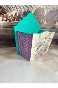 Resim Bypinaryuksel Kuş Desenli Ahşap Posta Kutusu 