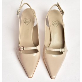 Resim Fox Shoes S654072208 Bej Rugan İnce Topuklu Kadın Ayakkabı Bej 
