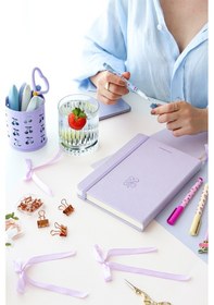 Resim A5 Bullet Journal Noktalı Defter 140 Gr. 80 Yaprak Lavender Mist Lila 
