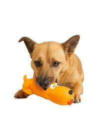 Resim Köpek Oyuncağı Sesli Uzun Köpek Modeli Dayanıklı Çiğneme Oyuncağı Köpekler İçin Sesli Plastik Oyuncak Diş Sağlığına Destek Küçük Ve Büyük Irklar İçin Uygun 