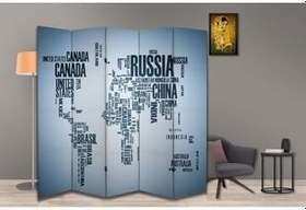 Resim Coğrafya Temalı Özel Tasarım Paravan Room Divider PRV1207, 180 x 180 