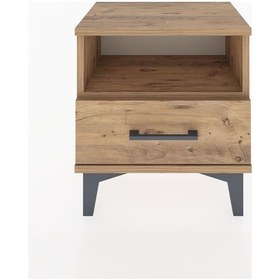 Resim Arges Komodin Tek Raflı Tek Çekmeceli 44x30x48 Çam-çam Çam 