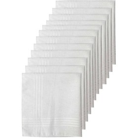 Resim Elif Mira 12li Paket Klasik Cep Hediyelik Bayram Mendili %100 Pamuklu 30x30 Cm Çok Renkli 