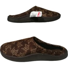 Resim Gezer Kadın Kahverengi Çiçek Desenli Günlük Ultra Hafif Ev Içi Terlik GZRTR97412 
